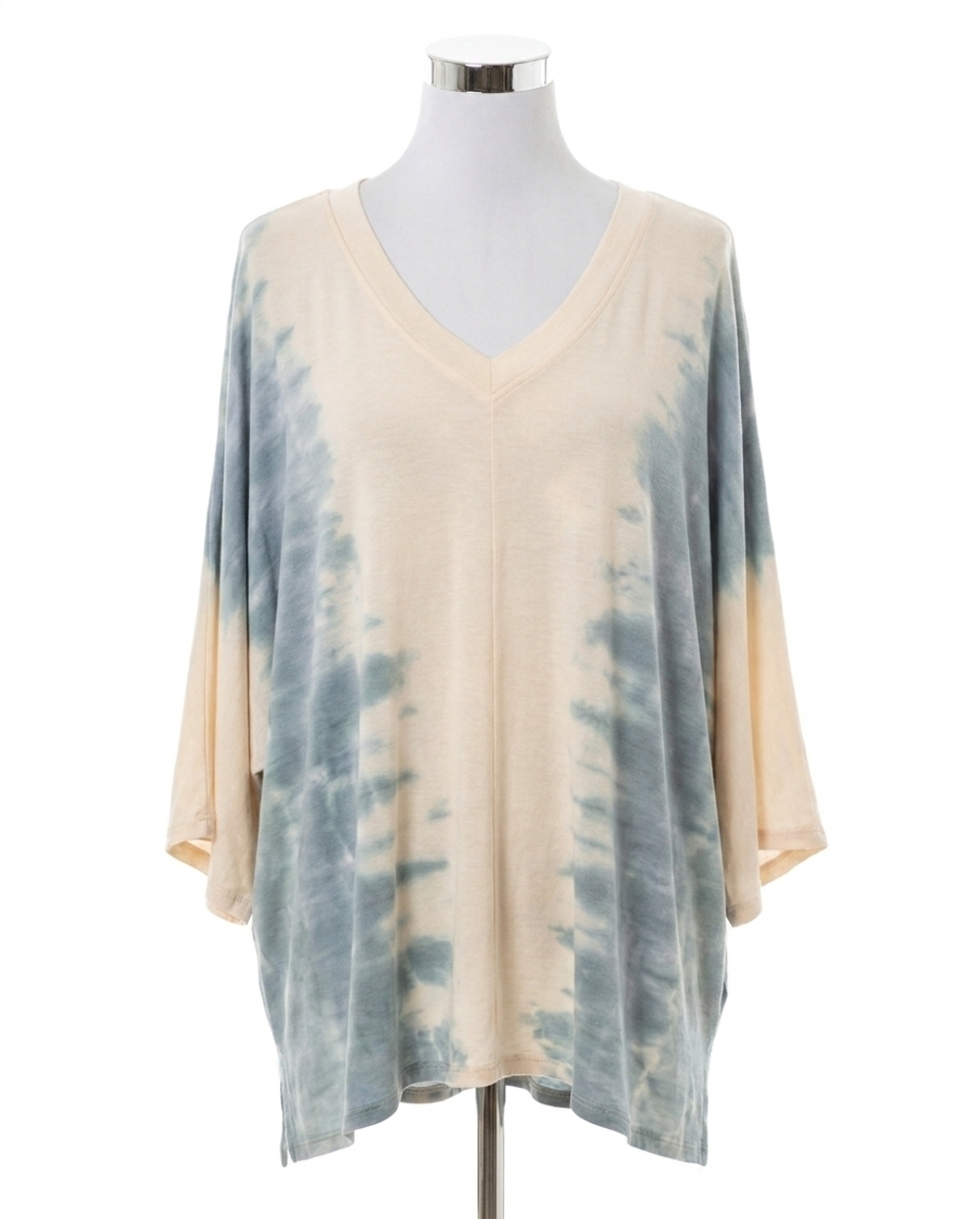 NEW POL never felt so soft top in cream/blue